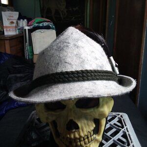 Vintage Lembert Wool Alpine Tyrolean Hat Feather
